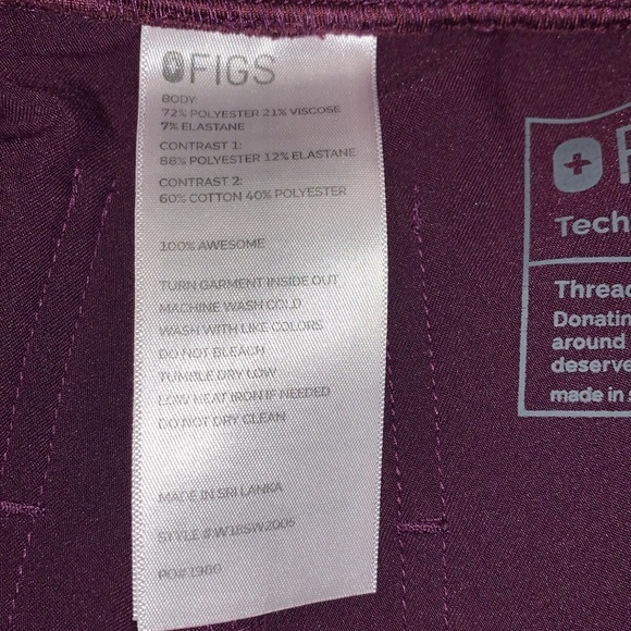 Gently Loved Zamora Style Jogger Scrub Pants Technical Collection by FIGS - Picture 8 of 12
